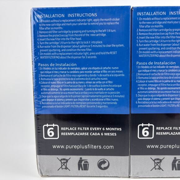 PurePlus Refrigerator Water Filter PP-RWF1100A Replacement 3 Pack Samsung - Picture 3 of 7